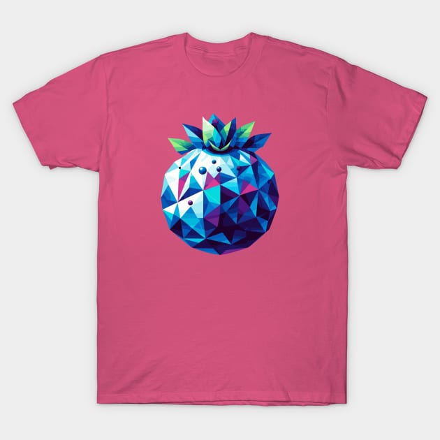 Abstract Geometric Blueberry - Color Design T-Shirt by AmandaOlsenDesigns